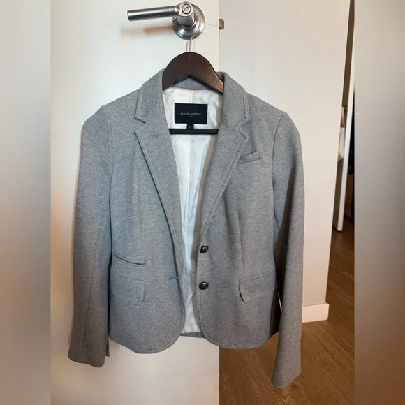 Banana Republic Tweed Gray Blazer - Picture 1 of 3